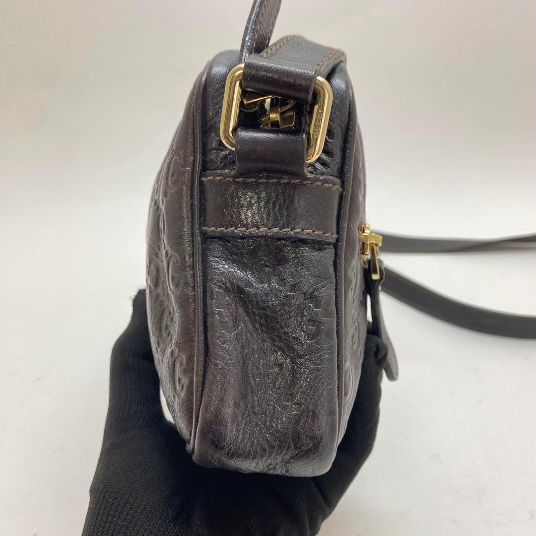 GUCCI ショルダーバッグ GGシマ ブラウン カメラバッグ - メルカリ