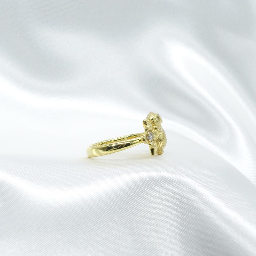 【SILVER】【0.05ct】天然 ダイヤモンド ウサギ リング 兎 指輪