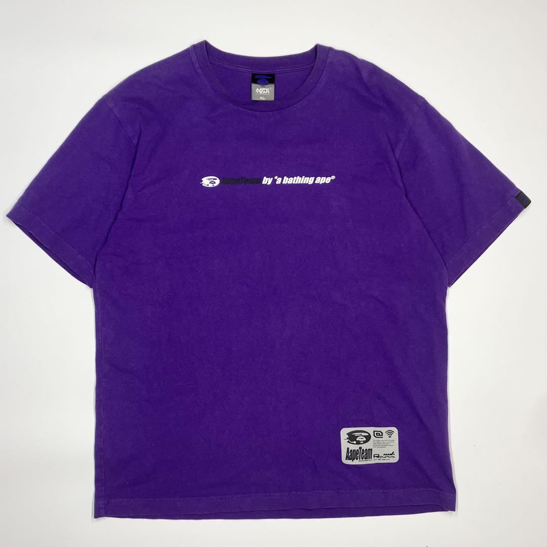 【ベイプ】アベイシングエイプ ロゴ Tシャツ XL Y2K ストリート シルバー