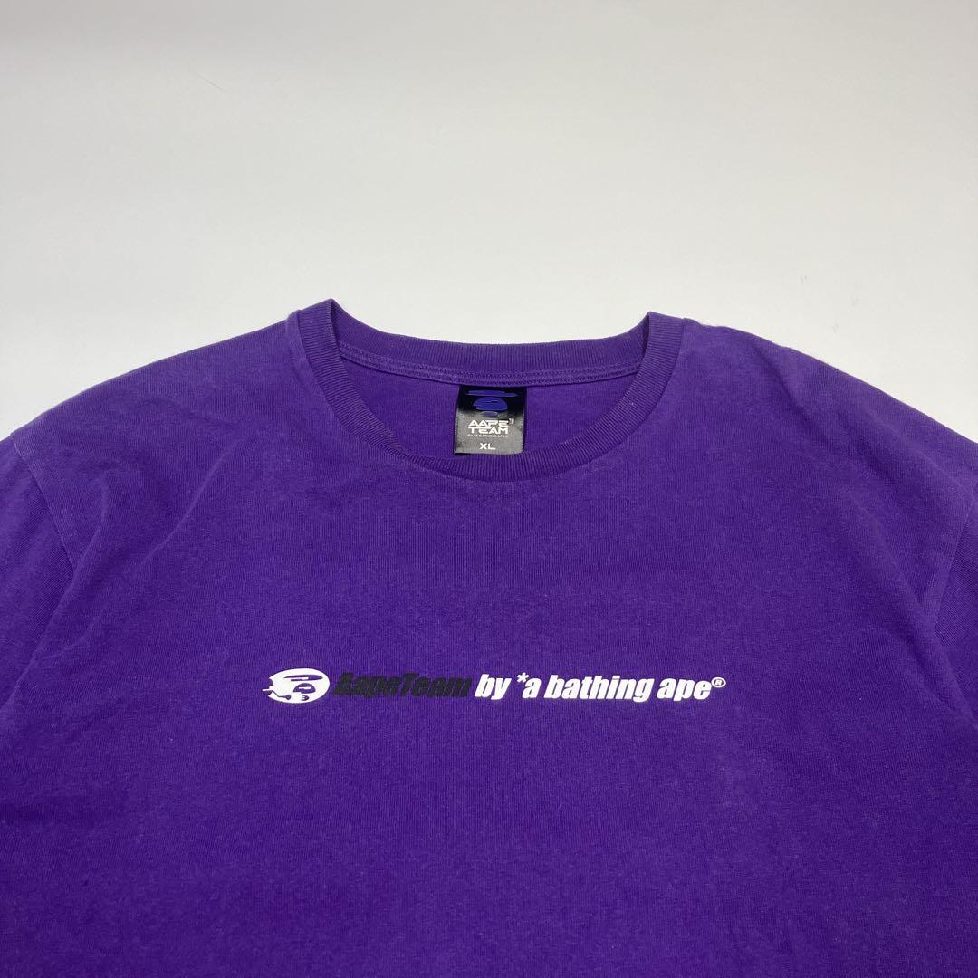 【ベイプ】アベイシングエイプ ロゴ Tシャツ XL Y2K ストリート シルバー