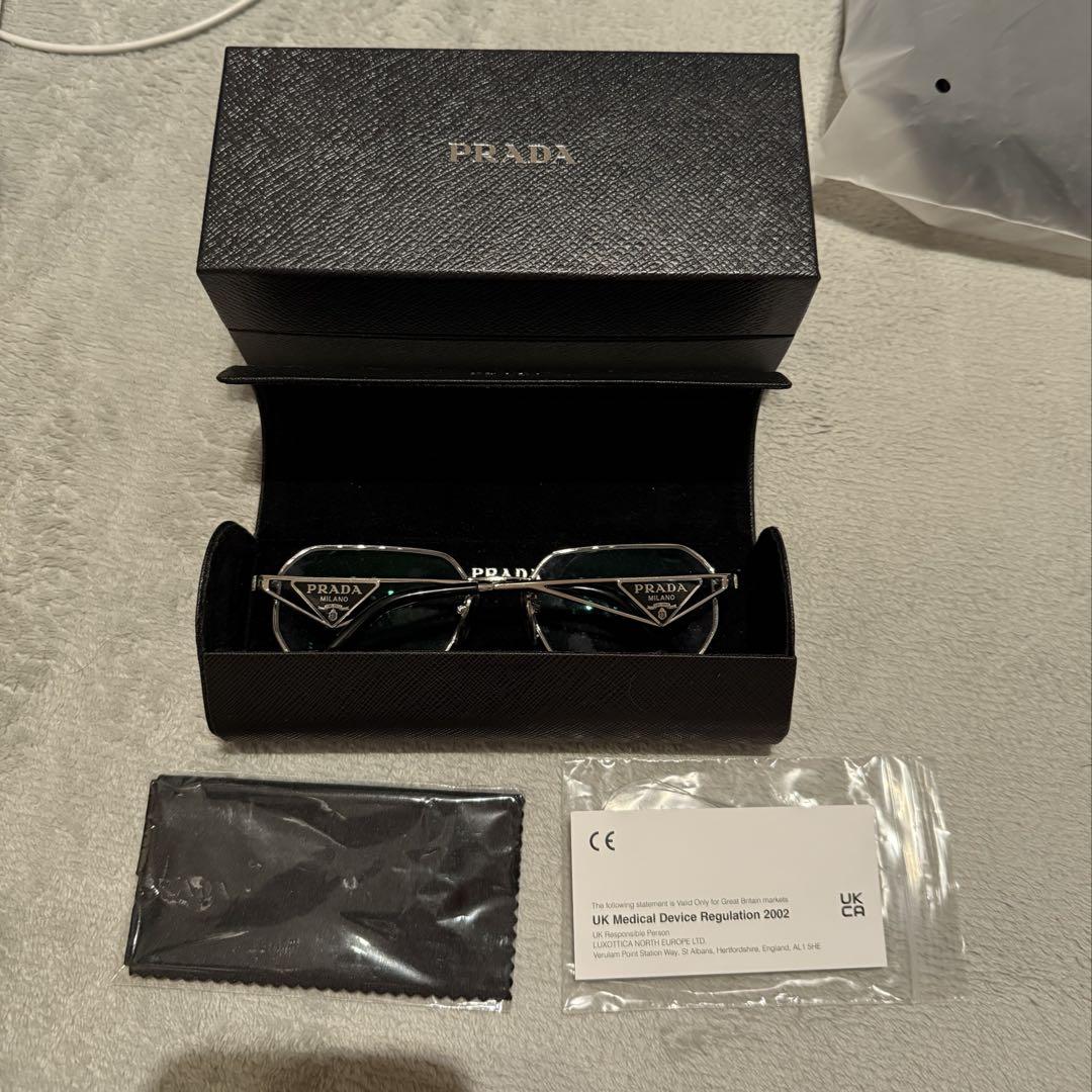 【美品】PRADA メガネ ジオメトリック眼鏡 サングラス