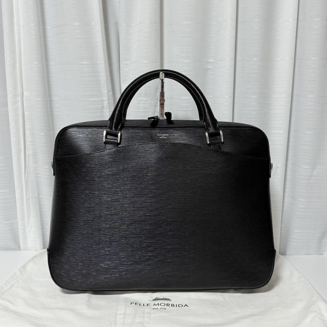 ⭐️未使用品⭐️　ペッレモルビダ　キャピターノ　ビジネスバッグ　ブラック　レザー