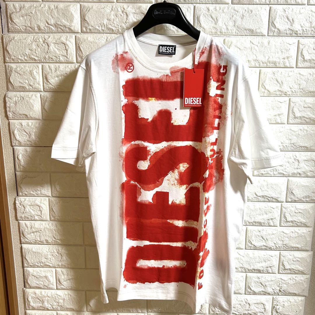 【新品】DIESEL ディーゼル／ペイントロゴTシャツ カットソー M