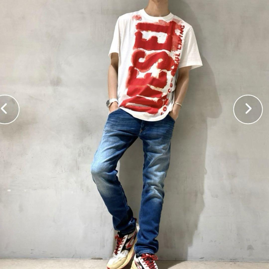 【新品】DIESEL ディーゼル／ペイントロゴTシャツ カットソー M