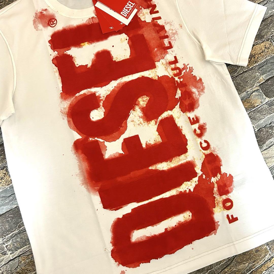 【新品】DIESEL ディーゼル／ペイントロゴTシャツ カットソー M