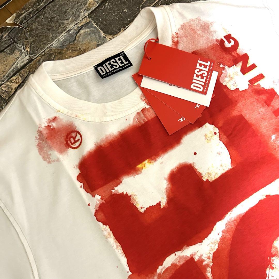 【新品】DIESEL ディーゼル／ペイントロゴTシャツ カットソー M