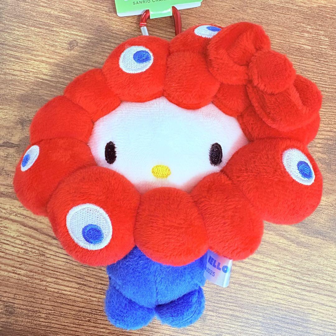 万博　ミャクミャク　サンリオ　キティ　ぬいぐるみ　カラビナ付き 新品 ハローキティ ミャクミャク なりきりぬいぐるみ カラビナ