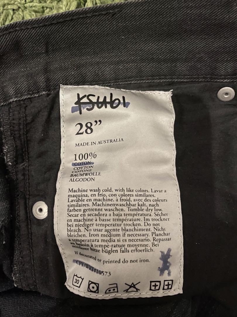 ksubi (スビ) ブラックデニム　ダメージ加工 スキニー