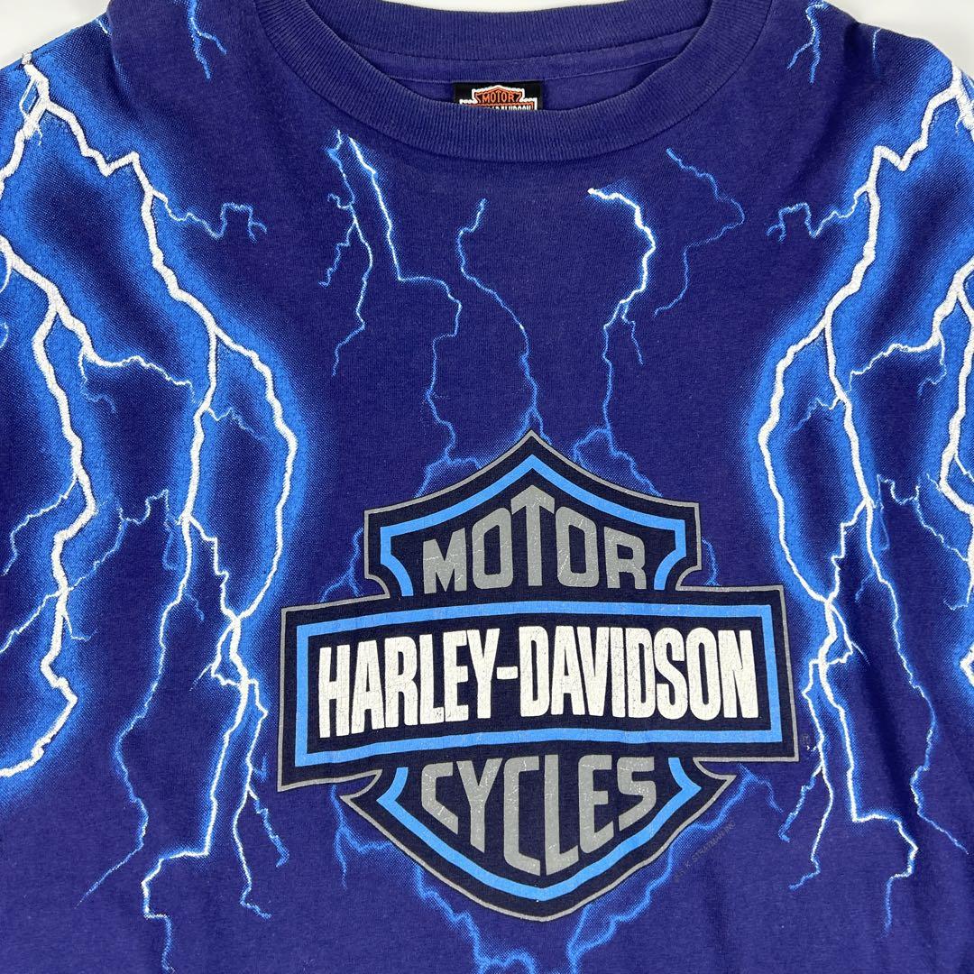 90s Harley-Davidson Thunder ハーレー Tシャツ