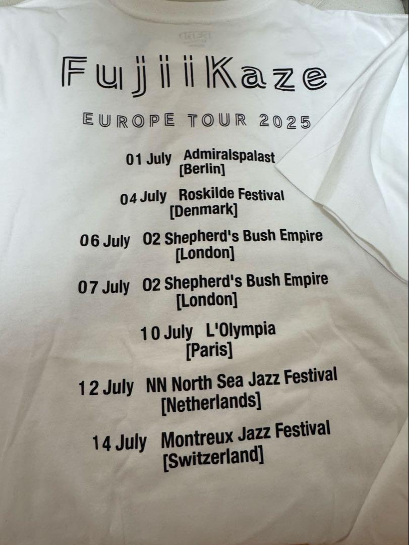 希少Mサイズ】藤井風さんヨーロッパTOUR2025 Tシャツ - メルカリ