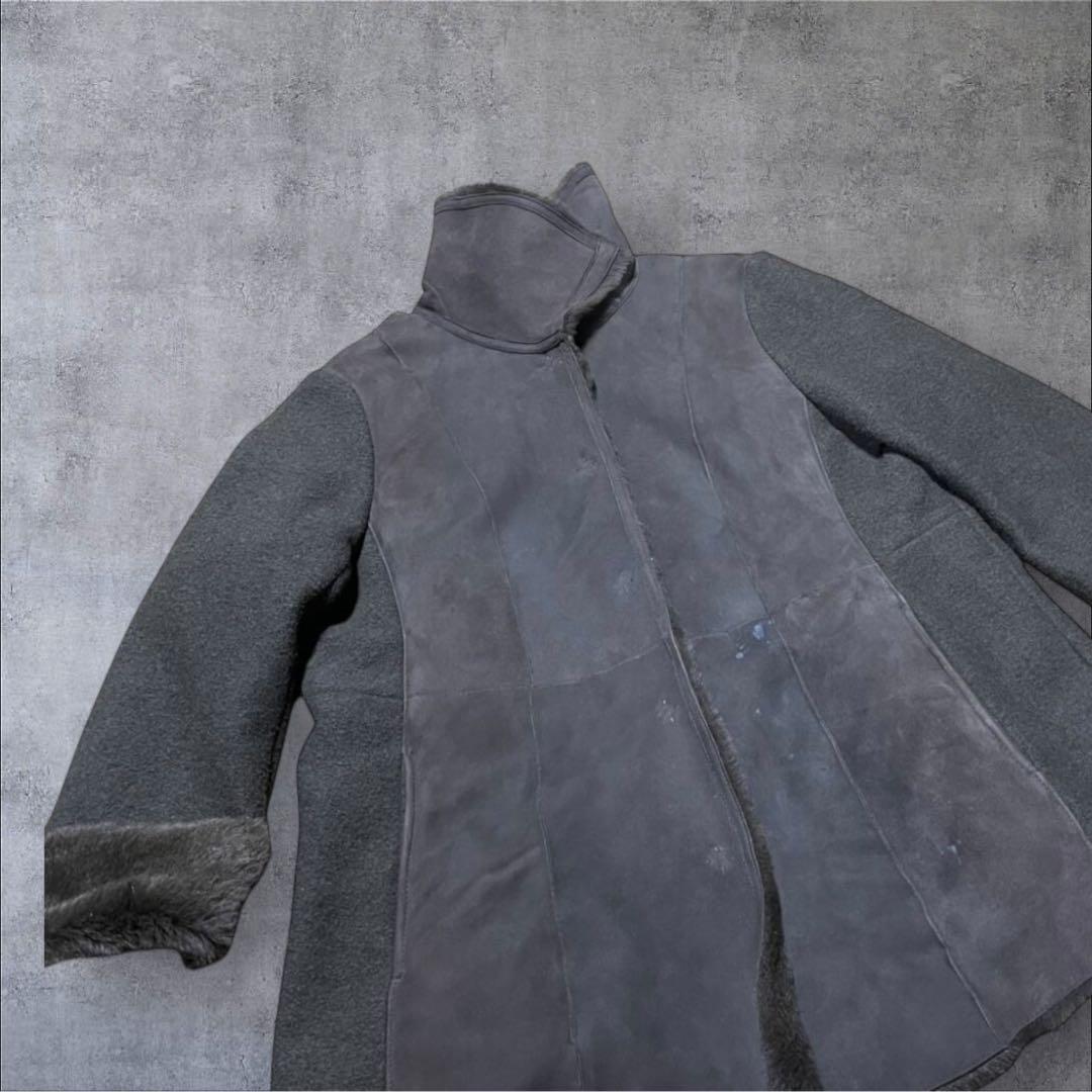 レリアン リアルムートンコート 羊革L leilian