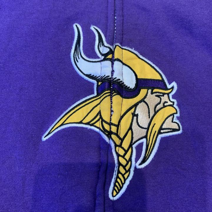 大特価即納 NFL バイキングス 切り返し ロゴ刺繍 スウェット パーカー tfAT1-m72060954186 高品質100%新品