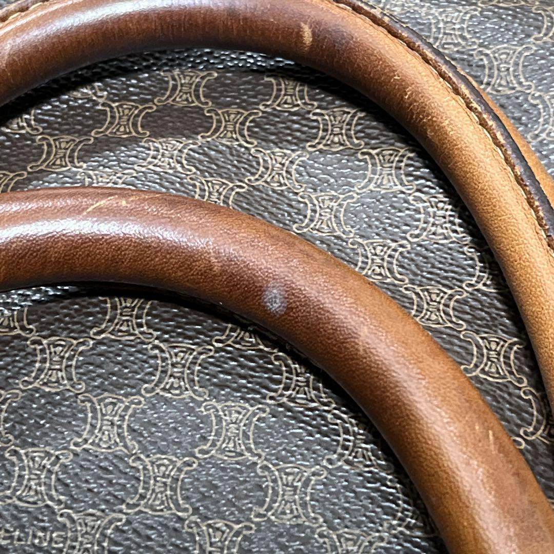 オールド　CELINE セリーヌ　ボストンバッグ　トリオンフ　マカダム　ブラウン