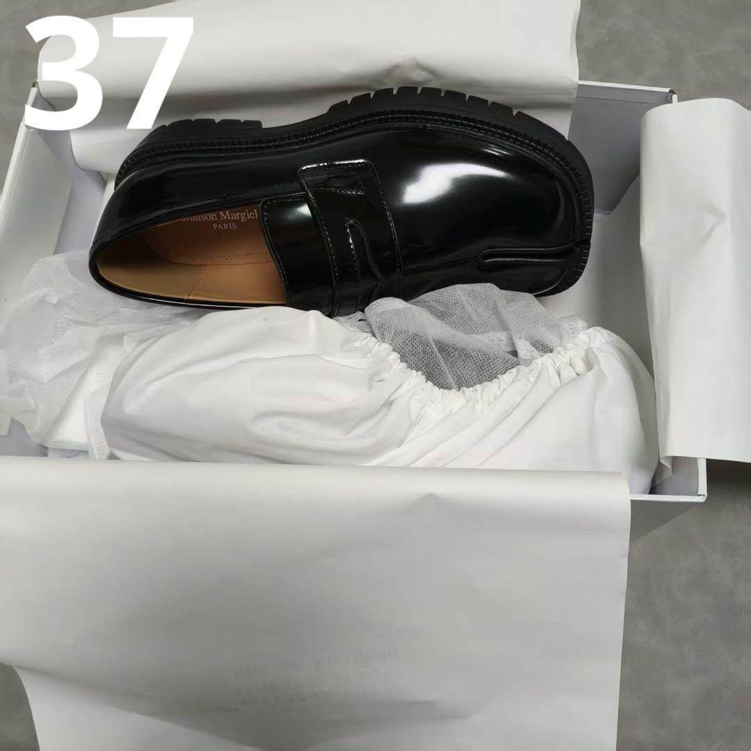 Maison Margielaタビ レザーローファー シューズ 37