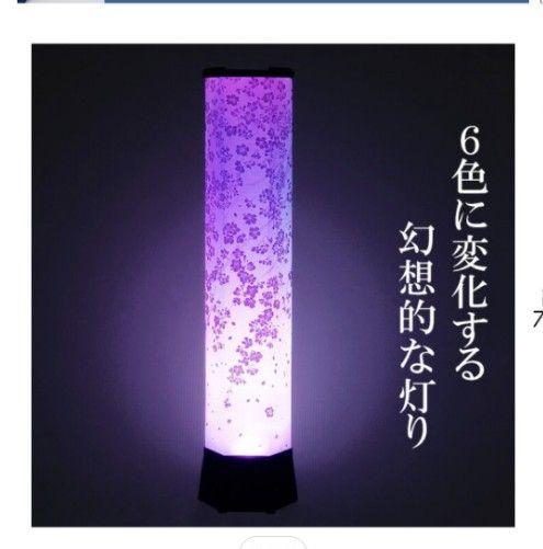 桜模様の6色変化する提灯