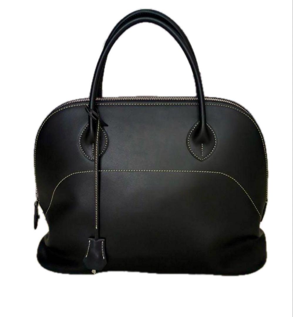 楽天4U ブガッティバッグ 35黒スムースレザー（リラックス）シルバー金具