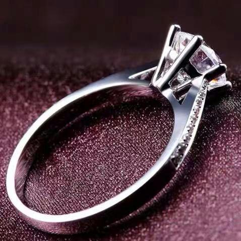 【送料込】 1カラットの指輪指輪は、恋人のプロポーズのための箇性的な誕生 アクセサリー