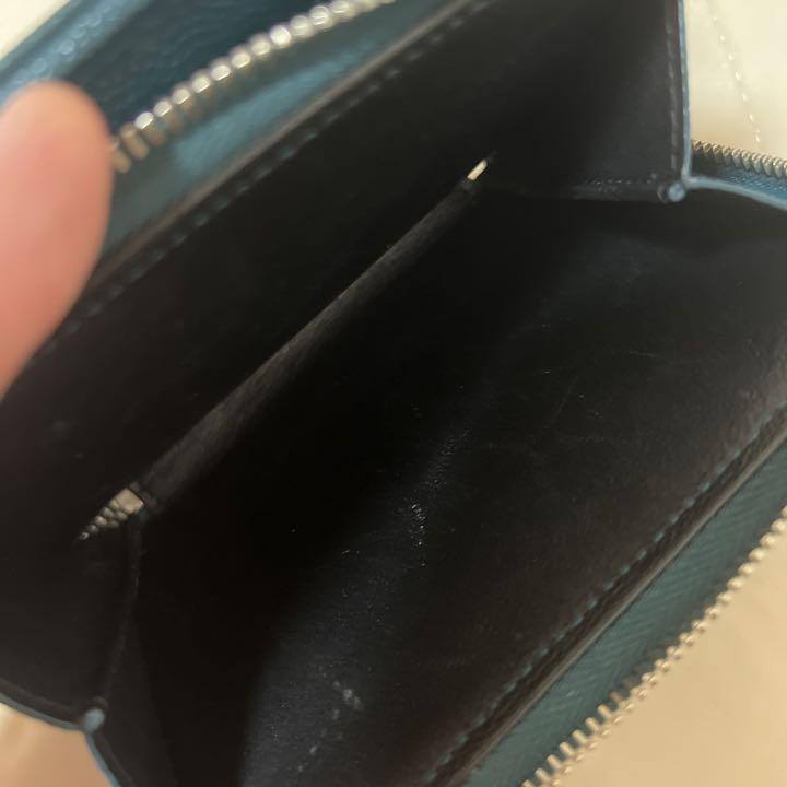 サンローラン 二つ折り財布 エメラルグリーン
