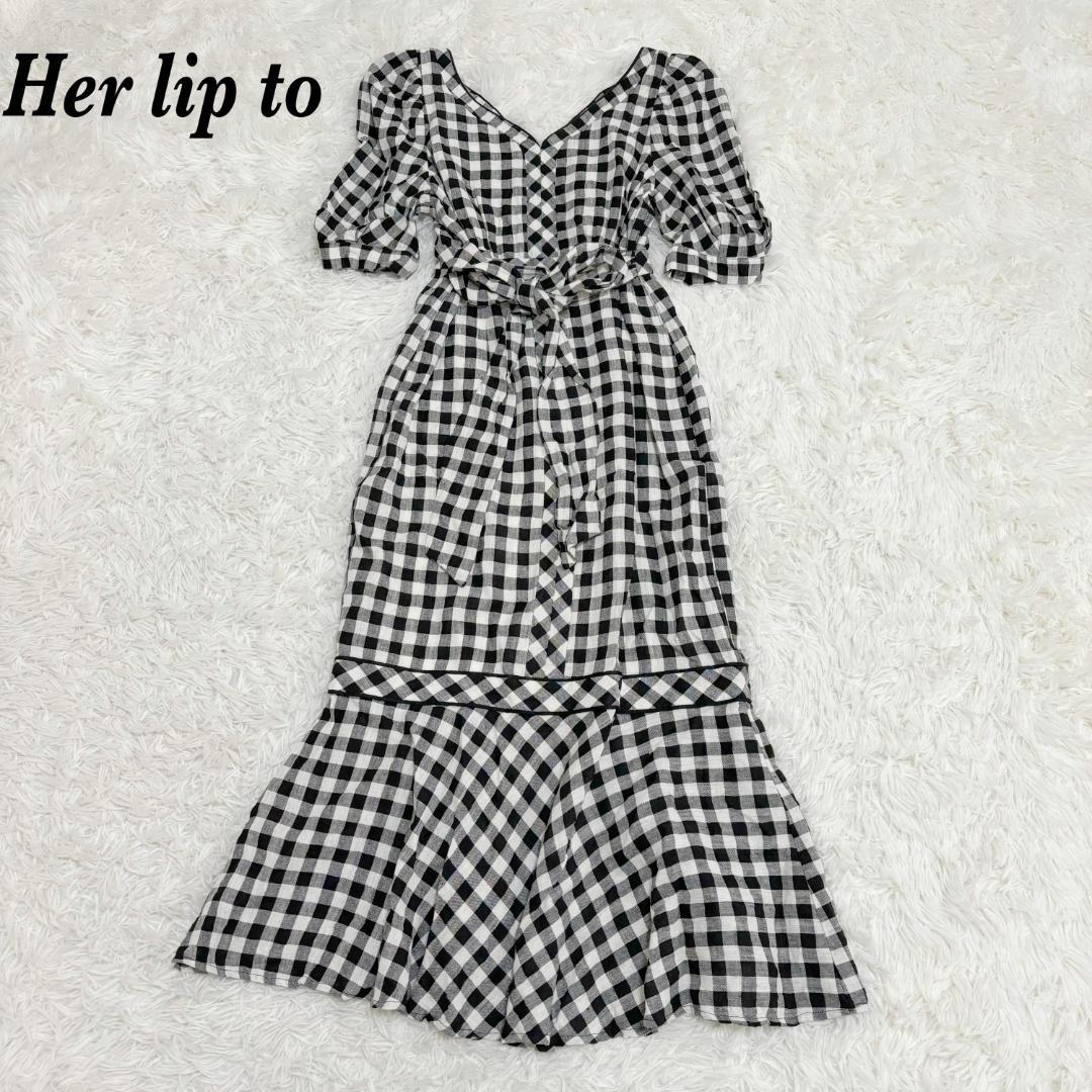 上品なファッション 美品】herlipto Istres Linen Mermaid Dress - メルカリ ワンピース
