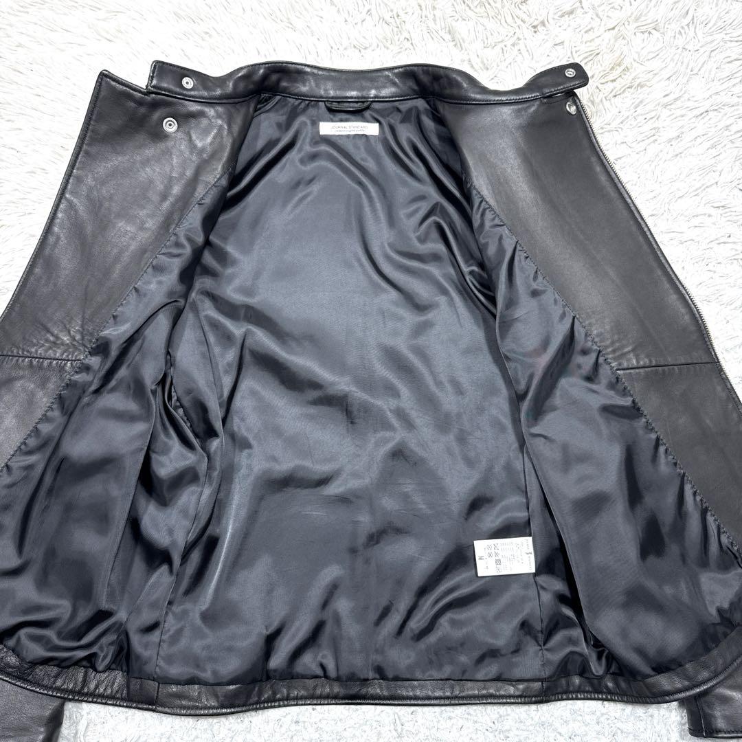 極美品　ジャーナルスタンダード　ライダースジャケット　シングル　シープスキン　M