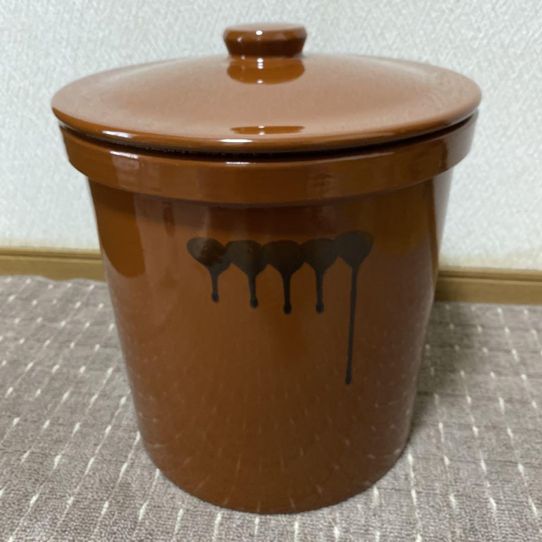 久松窯 ブラウン 10号　漬け物容器 陶器