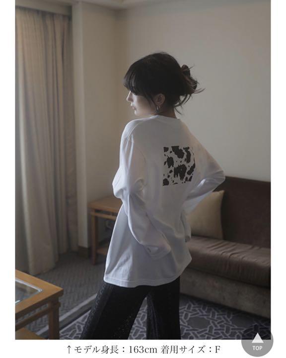 melt the lady ガーターロングTシャツ グレー