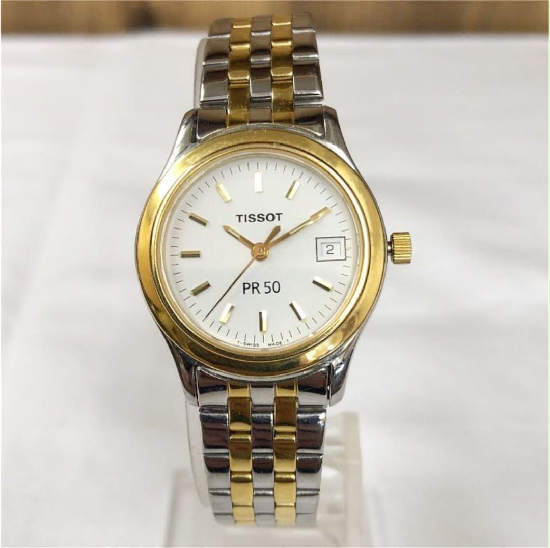 TISSOT ティソ レディース腕時計 シルバー×ゴールド