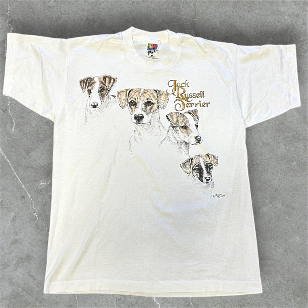 90s USA製 ジャックラッセルテリア 犬 DOG Tシャツ 在原みゆ紀