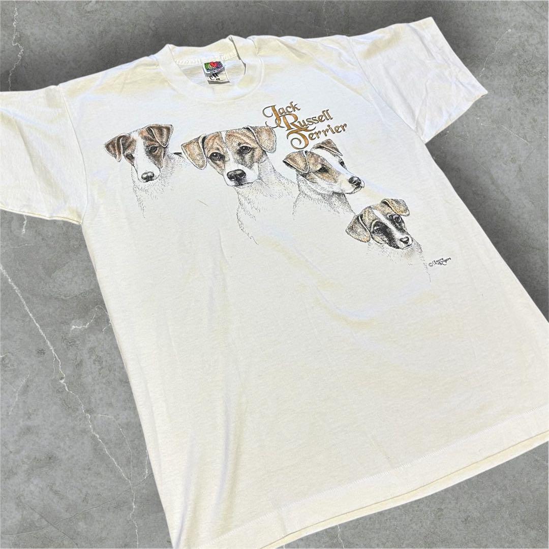 90s USA製 ジャックラッセルテリア 犬 DOG Tシャツ 在原みゆ紀