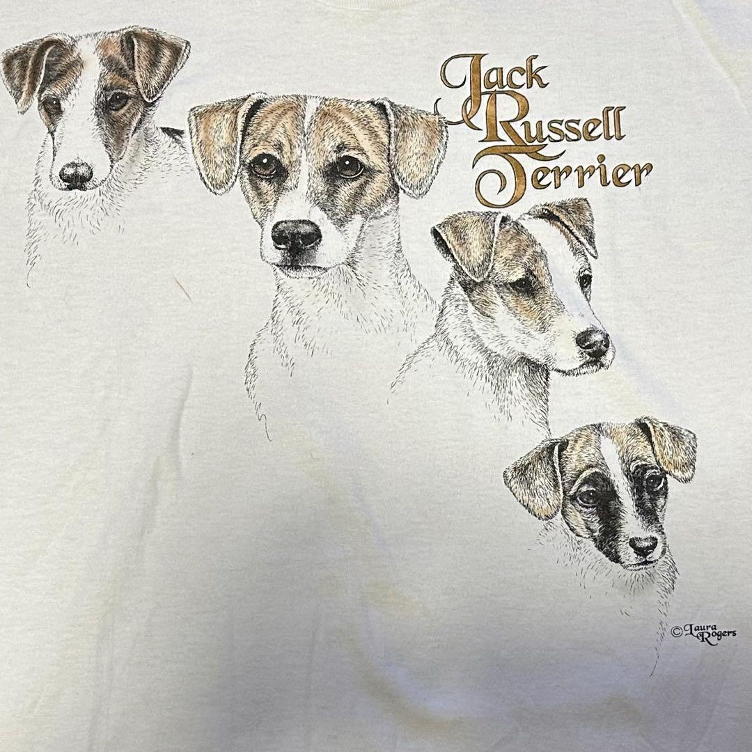 90s USA製 ジャックラッセルテリア 犬 DOG Tシャツ 在原みゆ紀