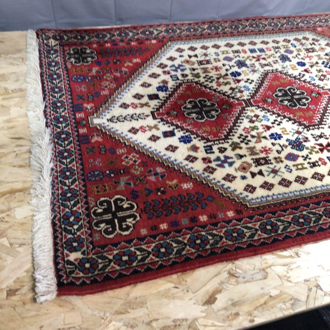 ち*ん様 ペルシャ風 絨毯 カーペット ラグ 124×78cm ギャッベ