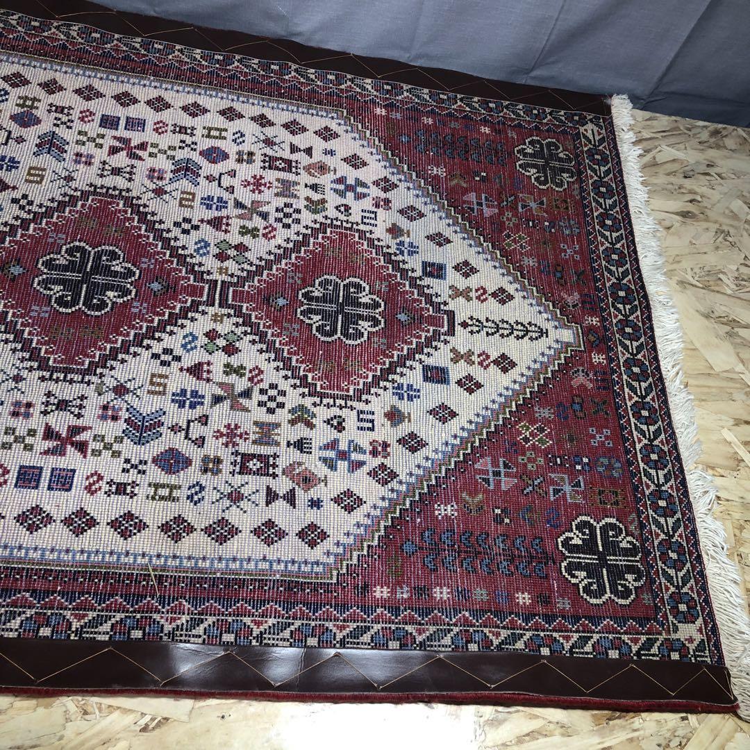 ち*ん様 ペルシャ風 絨毯 カーペット ラグ 124×78cm ギャッベ