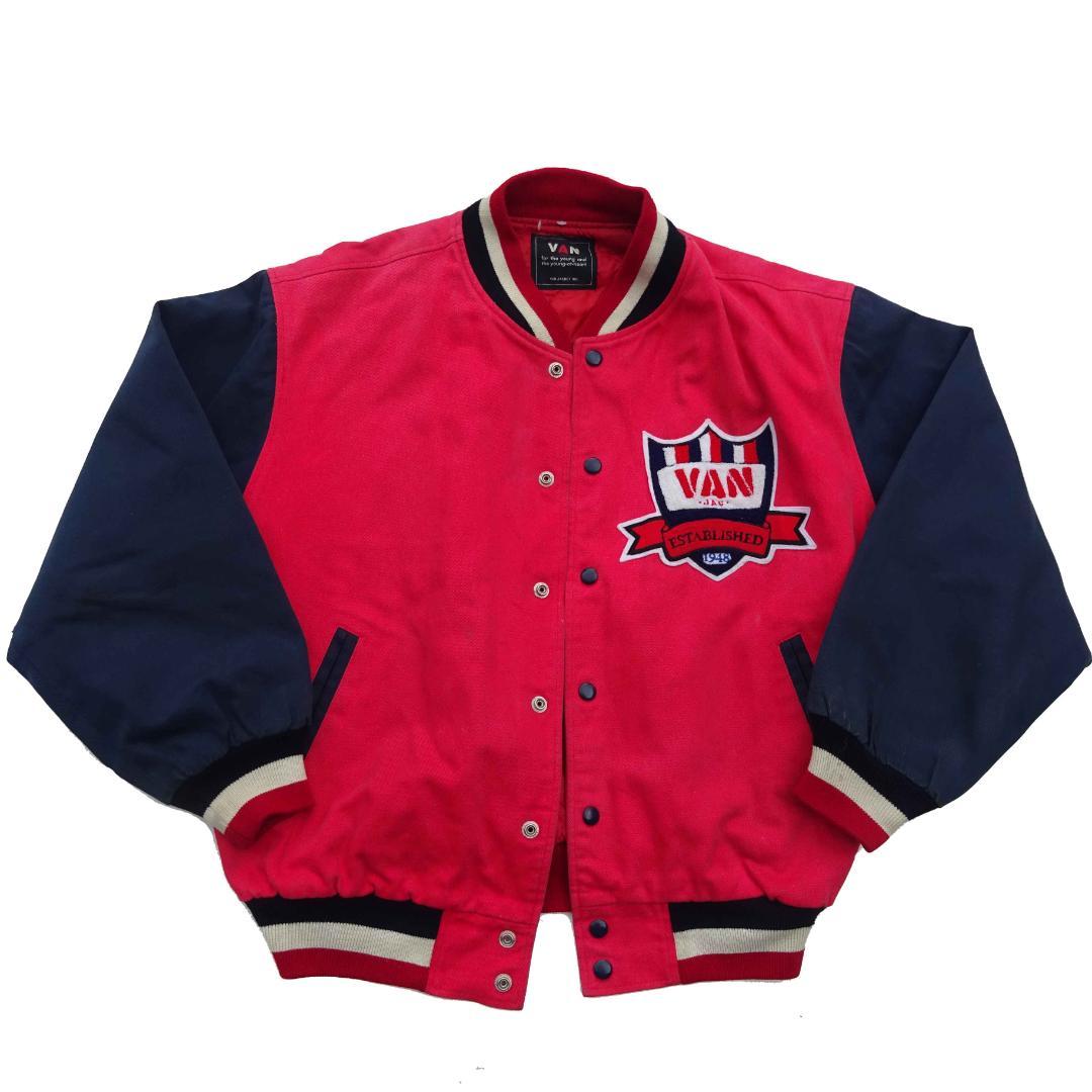 当時物VAN JACヴァンヂャケット胸ワッペンキルティング綿100%BIGONE