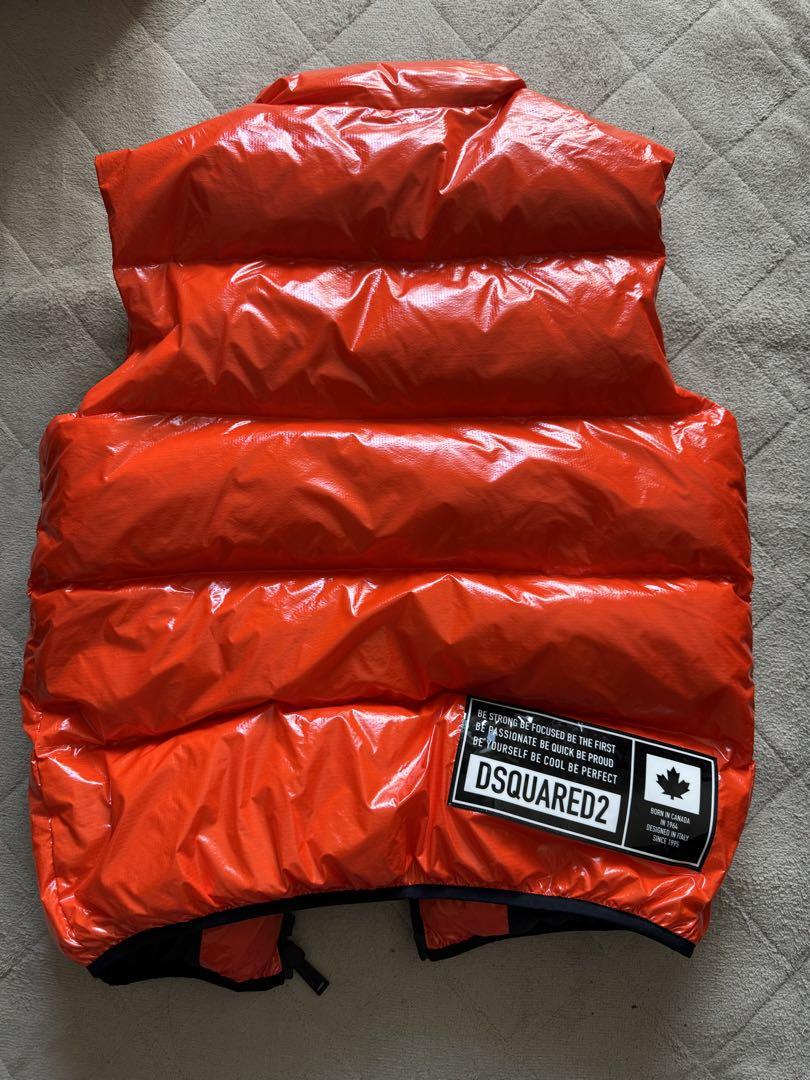 DSQUARED2 ダウンベスト オレンジ サイズ:48