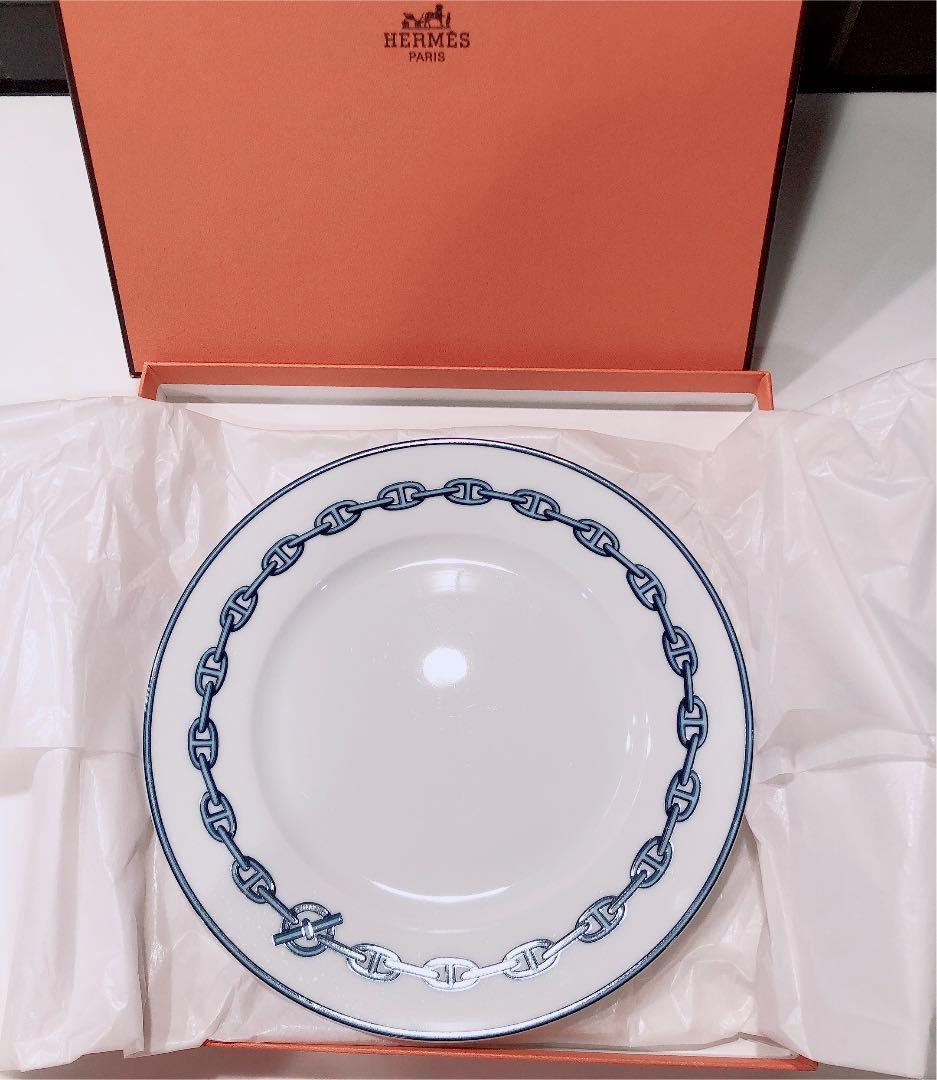 美品HERMES エルメス シェーヌダンクル プレート お皿 22.5cm engderm.se
