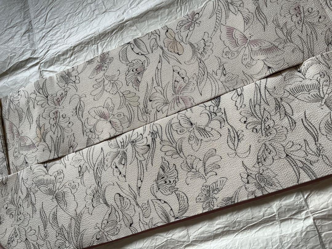 正絹 名古屋帯 手描き 辻ヶ花風 蝶 縮緬 正絹 名古屋帯 手描き 辻ヶ花風 蝶 縮緬
