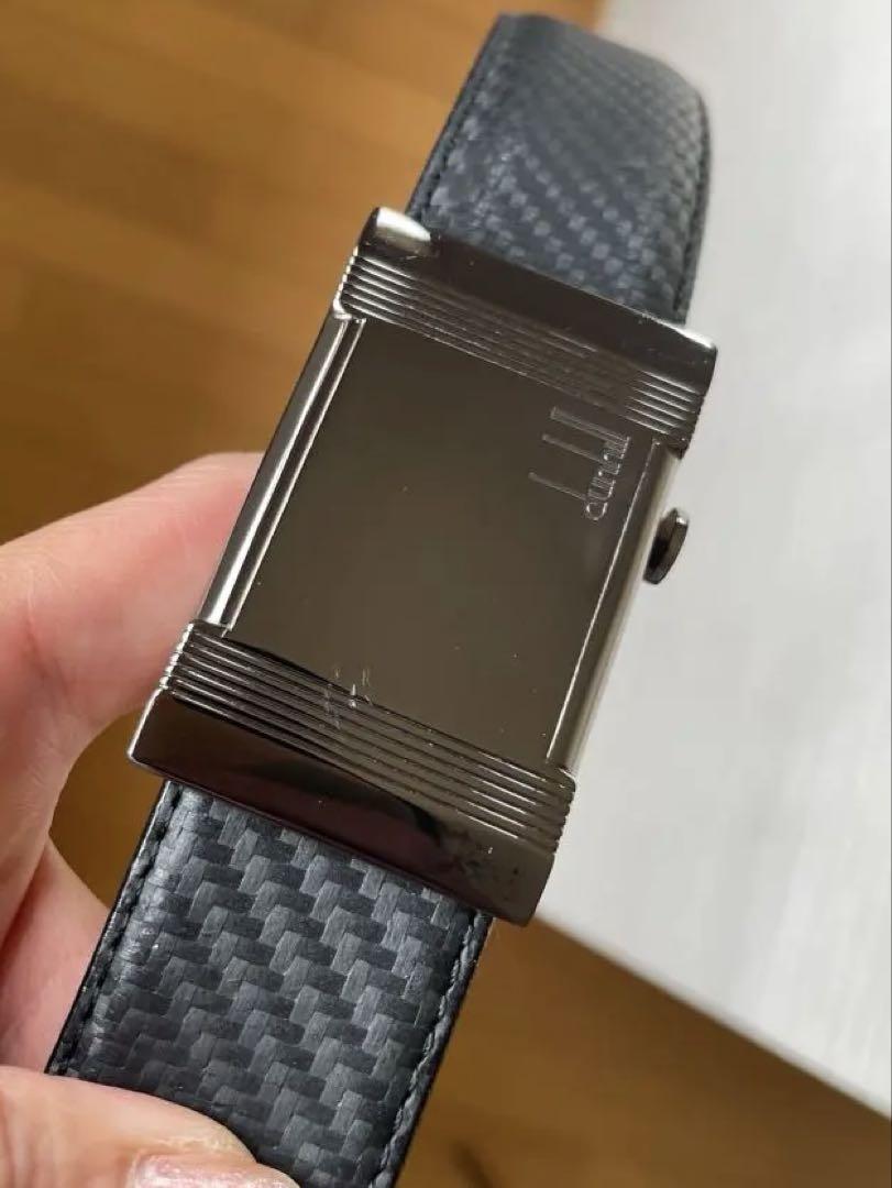 dunhill ダンヒル　ブラックレザーベルト　ビジネス　ゴルフ