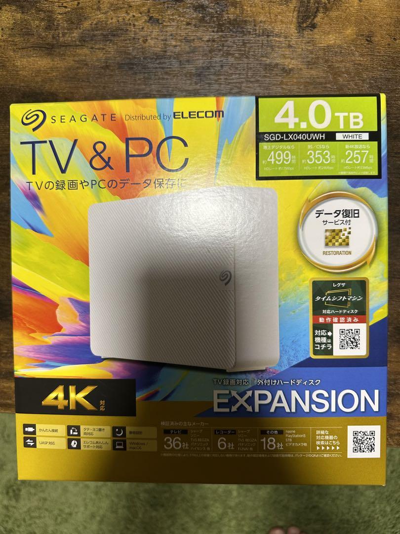 シーゲイト エレコム ELECOM 外付けハードディスク 4TB