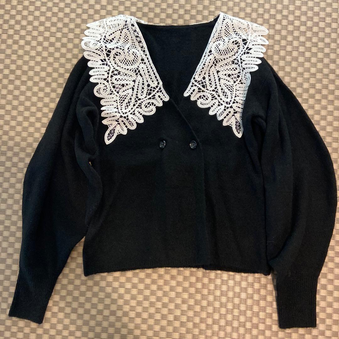新品 Acka lace collar knit cardigan - メルカリ