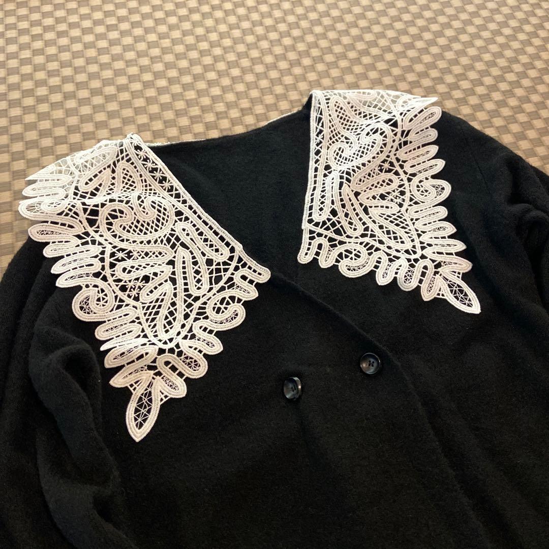 【新品未使用】Acka. lace collar knit cardigan lace collar knit cardigan – Acka online store