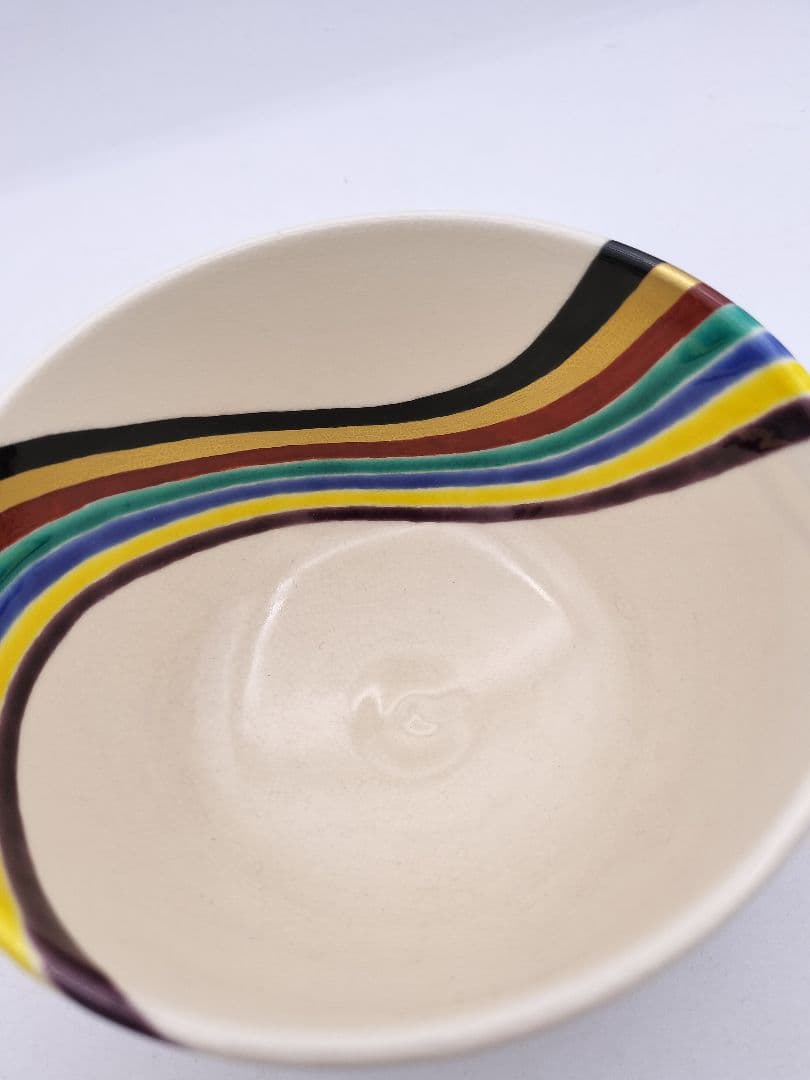 【セール】b559 茶碗 仁清 七彩 小峠丹山（葛芳）木箱 茶道具