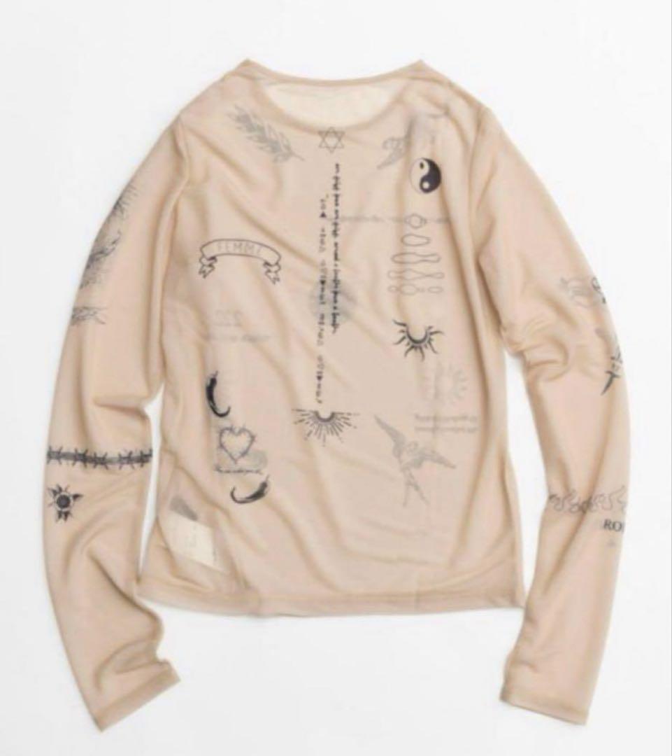 MAISON SPECIAL TATOOプリントシアーTOP