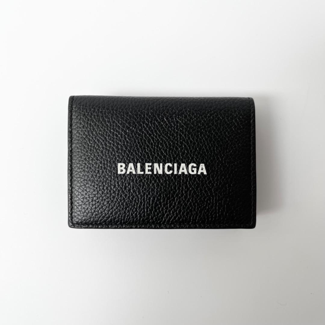 バレンシアガ　エブリデイ　ミニウォレット　ブラック BALENCIAGA - 美品 バレンシアガ エブリデイ ミニウォレット 三