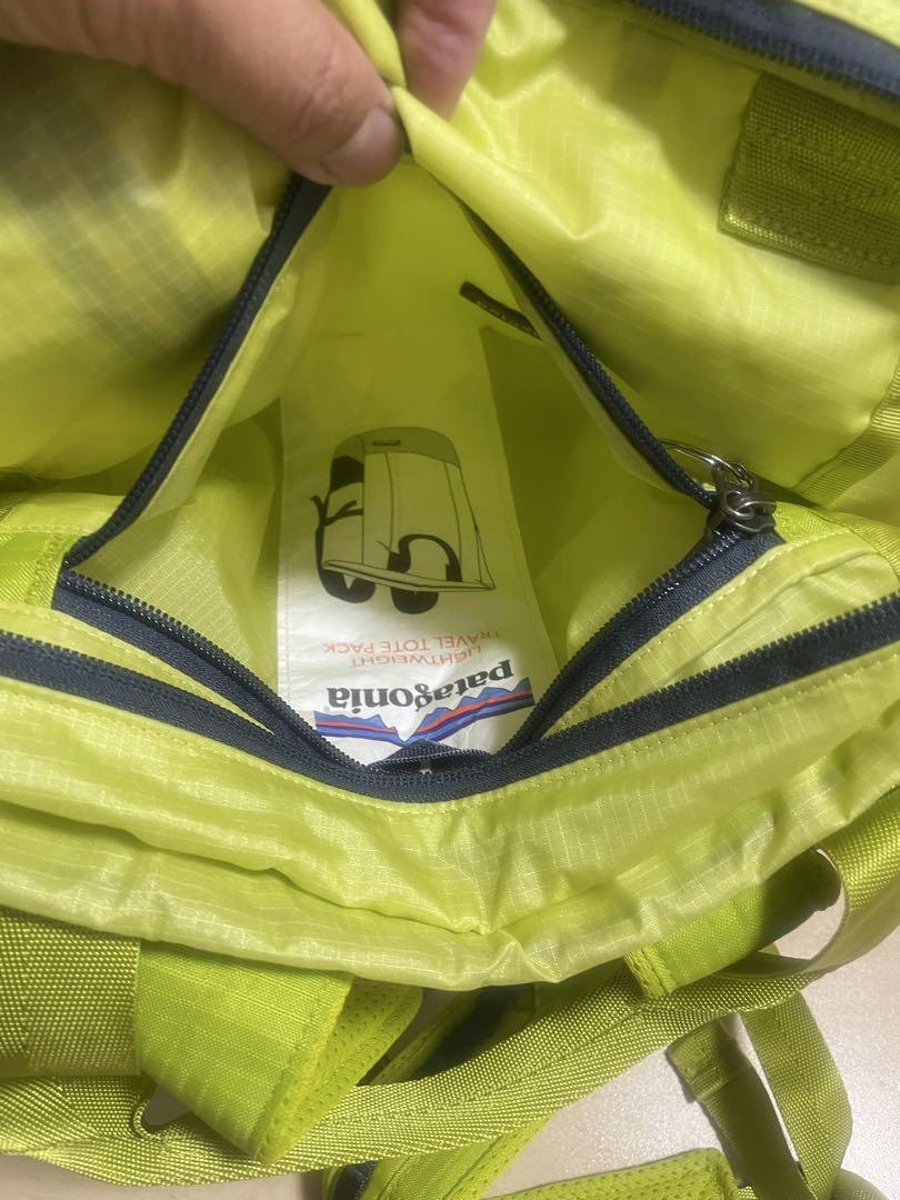 Patagonia 折りたたみバックパック ライムグリーン
