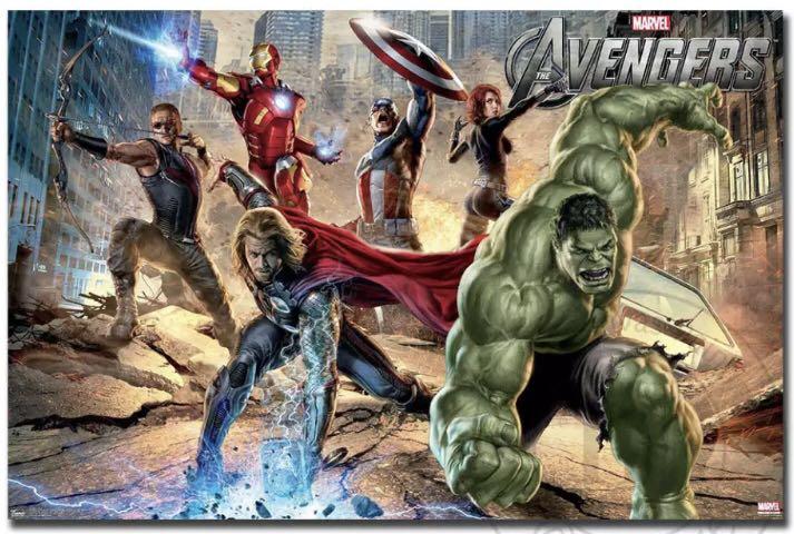 A4 アベンジャーズ ポスター マーベル ハルク アイアンマン