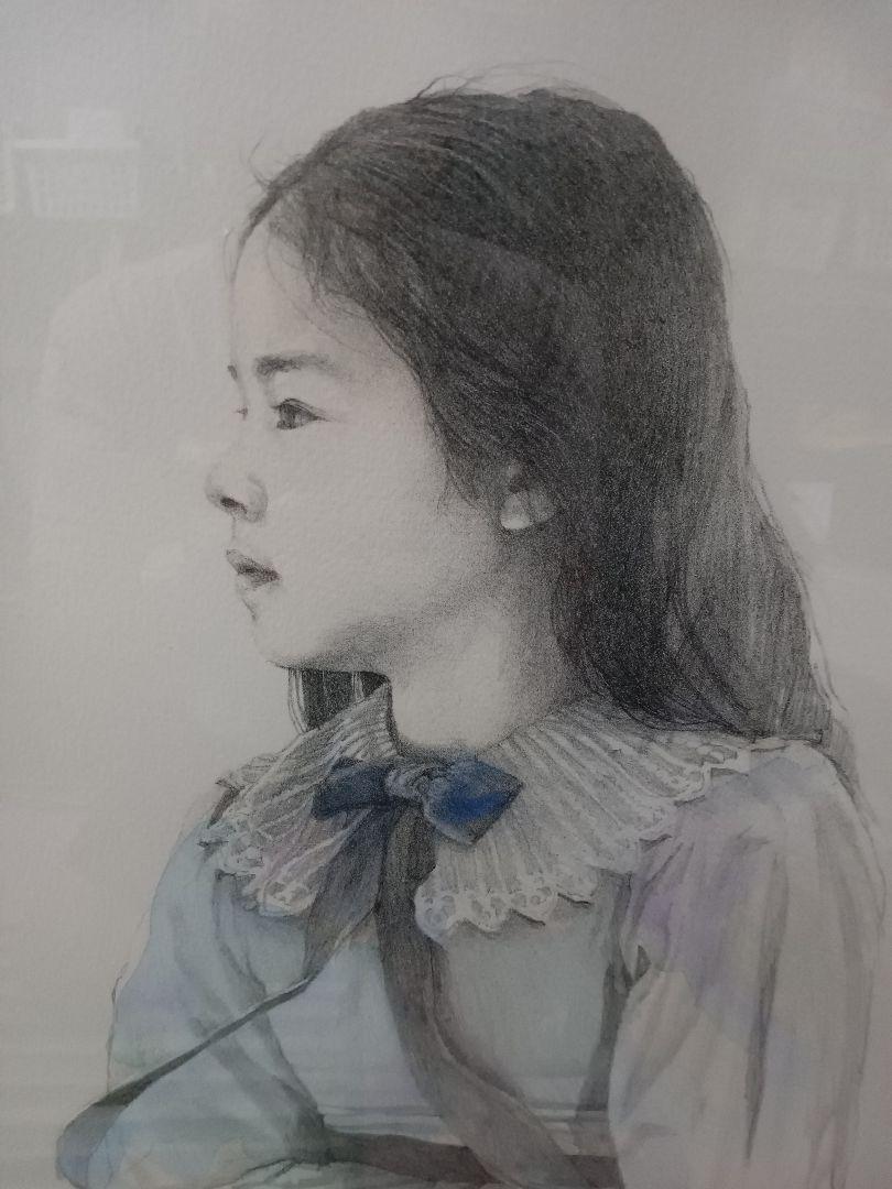 藤井勉作　手彩色リトグラフ　(希望)　額付　EA版　作者サイン有り 藤井勉作 手彩色リトグラフ (希望) 額付 EA版 作者サイン有り