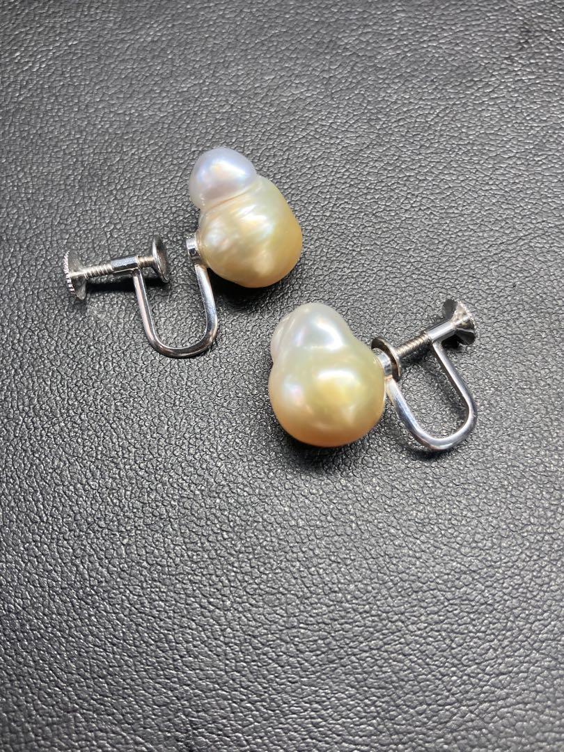⑤【TASAKI/田崎真珠】K14WG バロックパール イヤリングセット5.6gアクセサリー