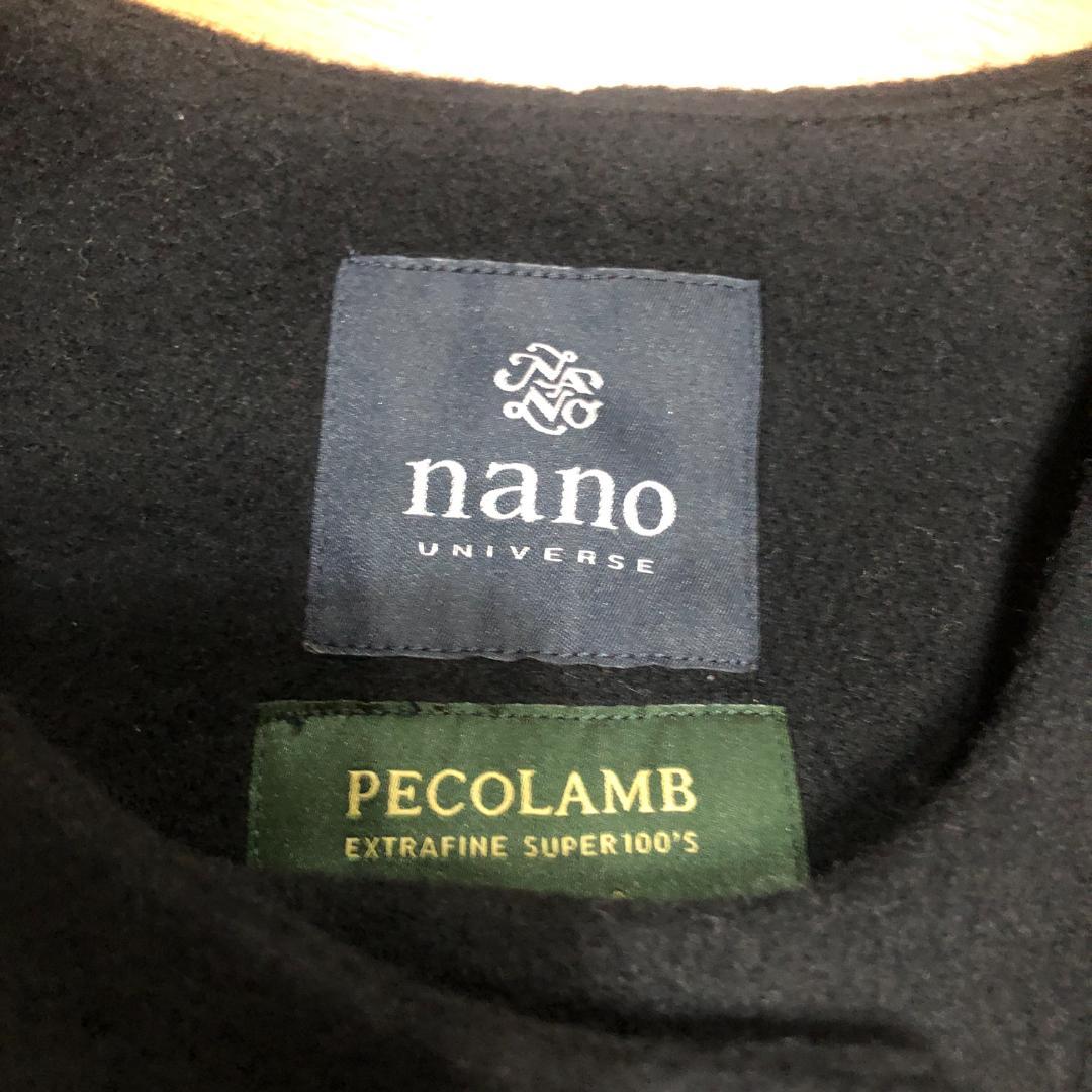 ナノユニバース　ガウンコート　ロングコート　PECOLAMB　B1221 ナノユニバース ガウンコート ロングコート PECOLAMB B1221