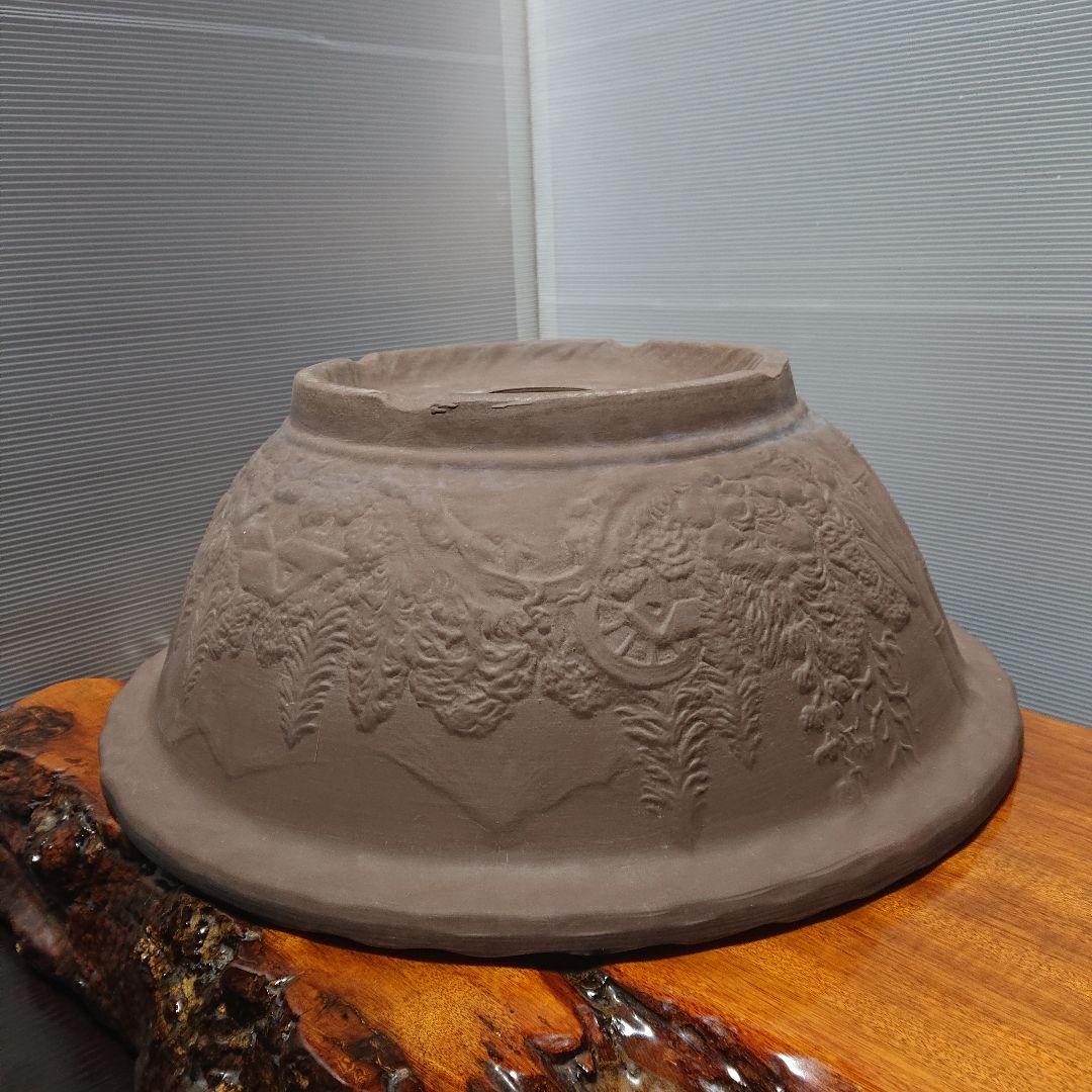 盆栽鉢 大型 竹林 彫刻 山村風景 植木鉢 bonsai さつき