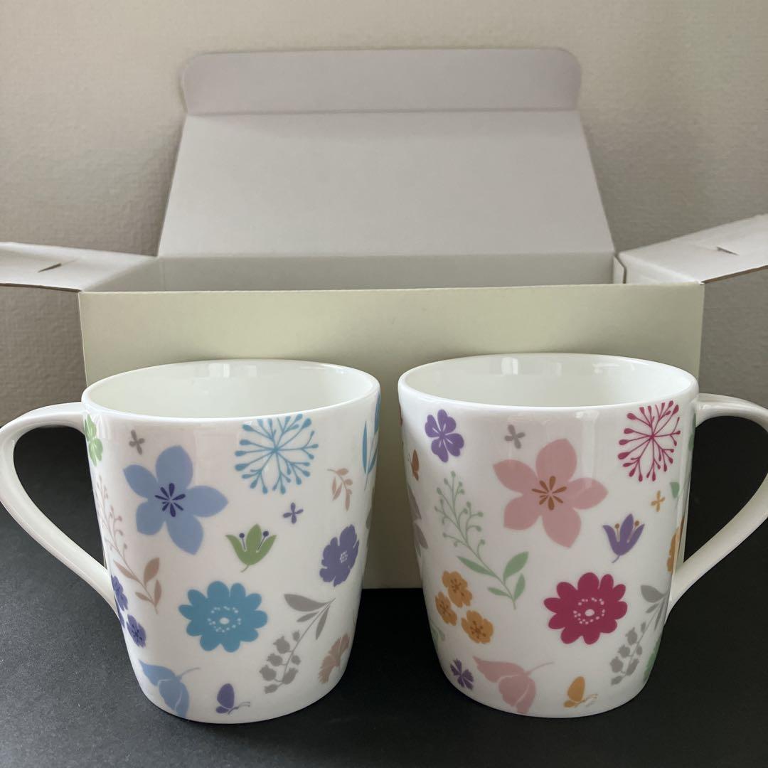 【新品】ナルミNARUMIボーンチャイナBoneChinaペアマグカップ　陶器